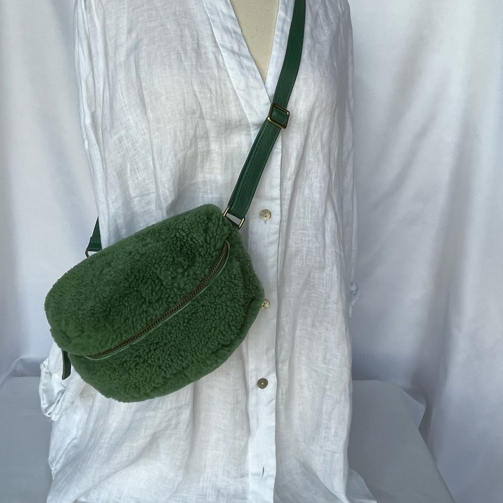 PRIMECUT Eucalyptus (Green) Shearling Bum Bag